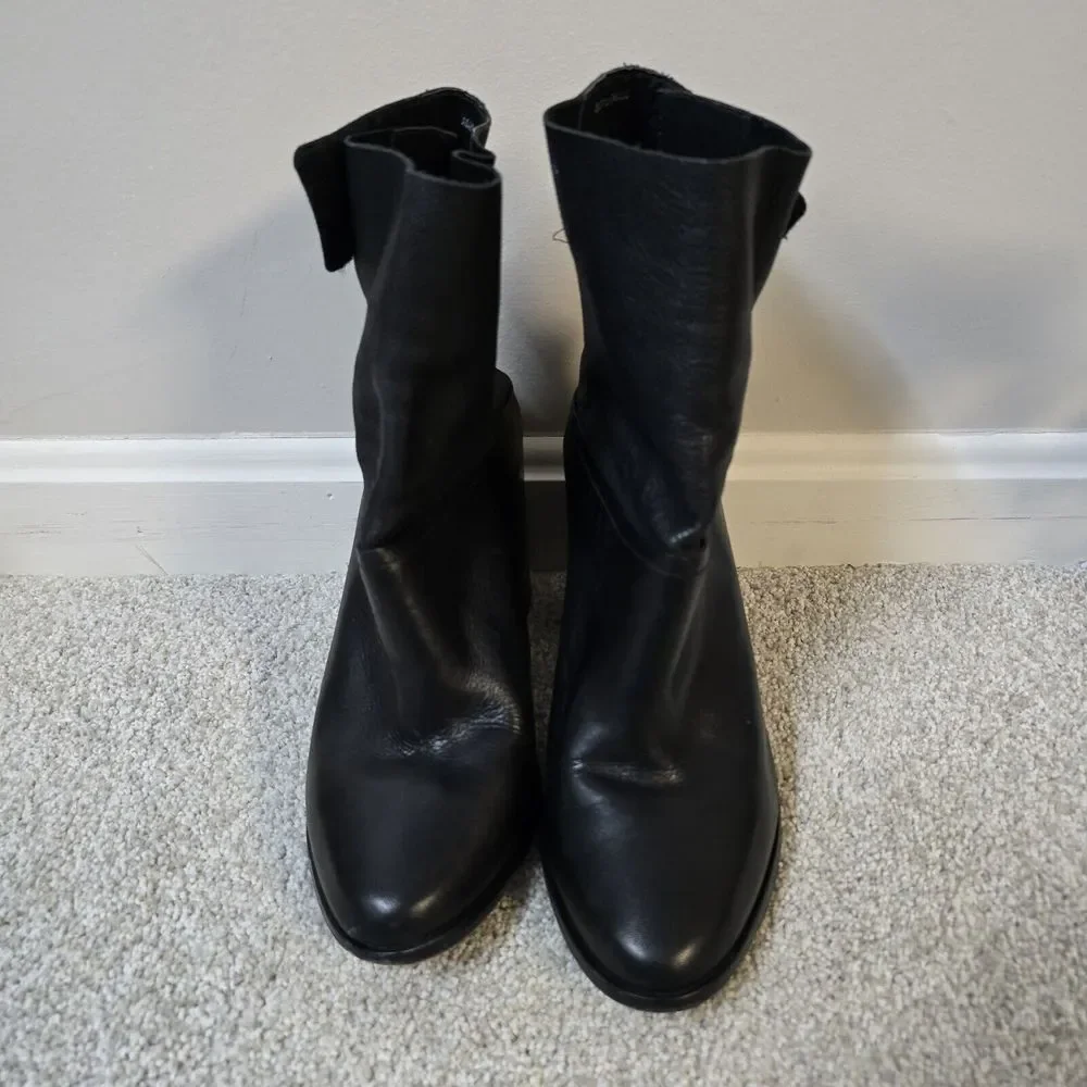 Atelje‎ 71 Madison Black Pebbled Leather Boots 4